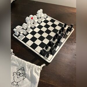 Keith Haring x Vilac Chess Set Wood Black and White